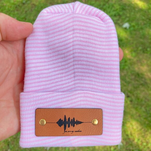 You Are My Sunshine Soundwave Newborn Baby Beanie - Pink - Not Custom - Picture 6 of 8